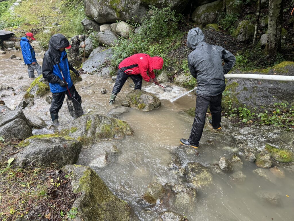 川底の洗浄状況